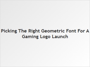 Geometric Fonts for Gaming Logos: a Futuristic Guide